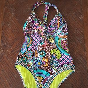 Trina Turk racer-back one piece swimsuit